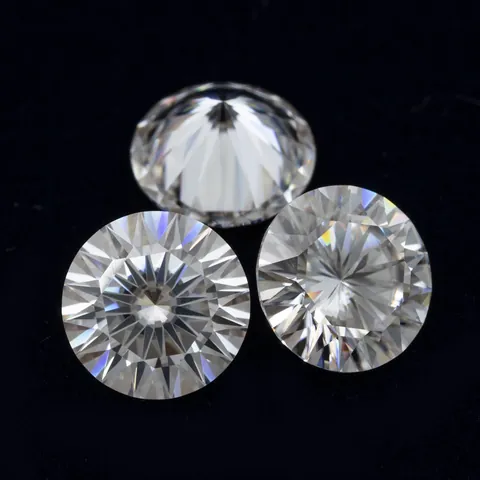 Pierres Précieuses Moissanite Vrac Coupe Ronde VVS 16 Cœurs et 16 Flèches Excellente Coupe D Couleur Moissanite Avec Certificat GRA
