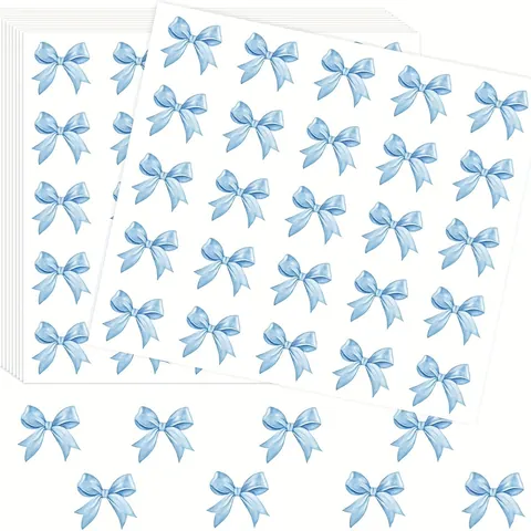 Watercolor Bow Knot Stickers Sheets Pack Decorative Labels For Scrapbooking DIY Gifts Office Stationery Stickers