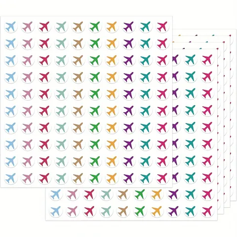 Bunte Flugzeug Mini Aufkleber Runde Reiseflugzeug Klebeetiketten Für Scrapbooking Schule Klassenraum Deko Planer