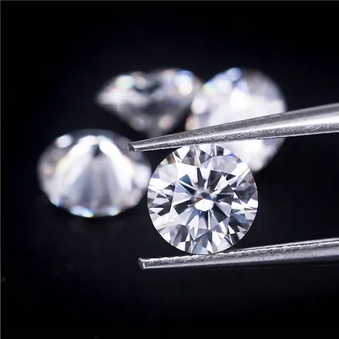 G Color Moissanite Round Brilliant Cut Loose Stone Hearts And Arrows VVS Moissanite Diamond With GRA Certificate For Jewelry