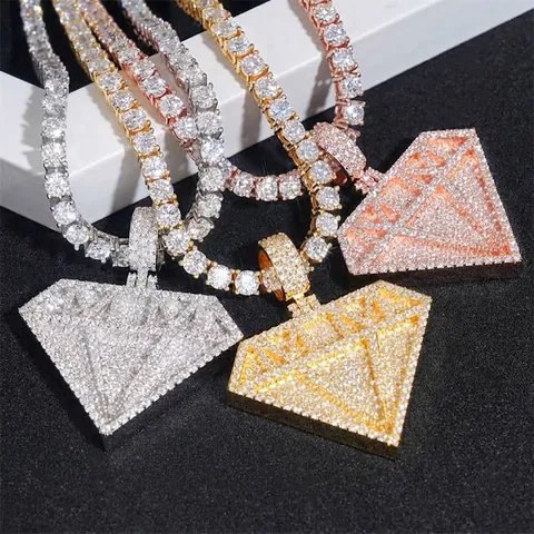Hiphop Moissaniet Diamant Hanger 925 Sterling Zilver Iced Out Sieraden Kleur D Met GRA Certificaat Alleen Hanger