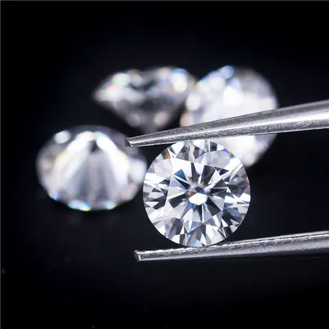 GRA EF Color Super White Moissanite Loose Stone Round Brilliant Hearts And Arrows Cut High Quality Gemstone For Jewelry DIY Custom