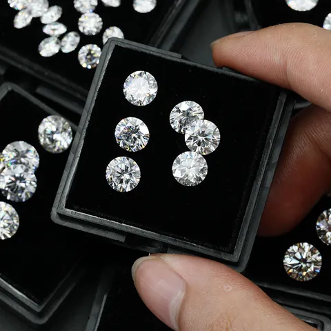 Piedra De Moissanita Suelta Color D VVS1 Corazones Y Flechas Talla Brillante Redonda Diamante De Laboratorio Con Certificado GRA Para Joyería