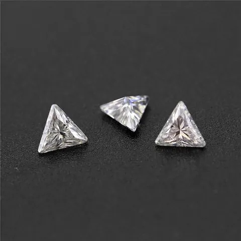 Piedra Suelta de Moissanita con Corte de Triángulo y Certificado GRA Color DF Gema para Fabricación de Joyas DIY
