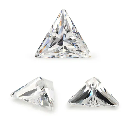 Piedra Suelta de Moissanita con Corte de Triángulo y Certificado GRA Color DF Gema para Fabricación de Joyas DIY