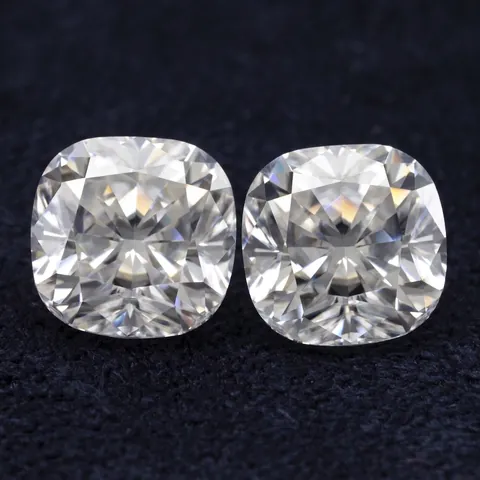 Piedra Suelta De Moissanita De Corte Cojín Color EF GH Facetas Brillantes Gema Creada En Laboratorio Para Joyería Hecha A Mano Anillos