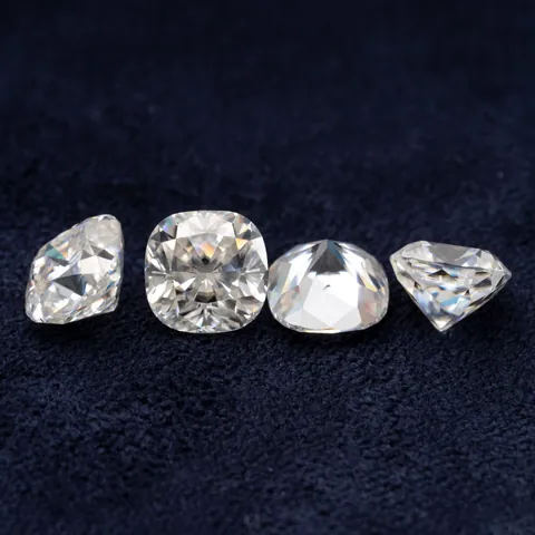 Piedra Suelta De Moissanita De Corte Cojín Color EF GH Facetas Brillantes Gema Creada En Laboratorio Para Joyería Hecha A Mano Anillos