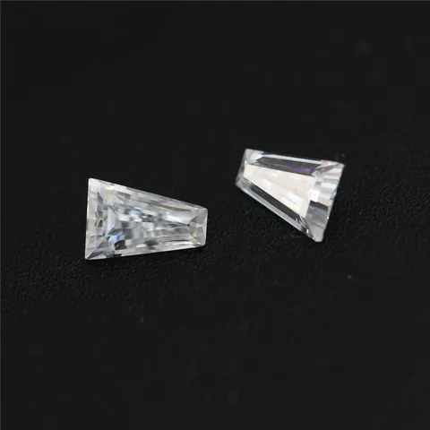Pietre Sciolte di Moissanite Taglio Baguette Conico Colore DF Diamante Sintetico Brillante per Creazione Gioielli Hip Hop