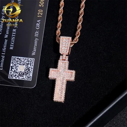 GRA 925 Sterling Silver Moissanite Cross Pendant For Men Women Hip Hop Full Iced Out Jewelry Pendant Only Without Chain