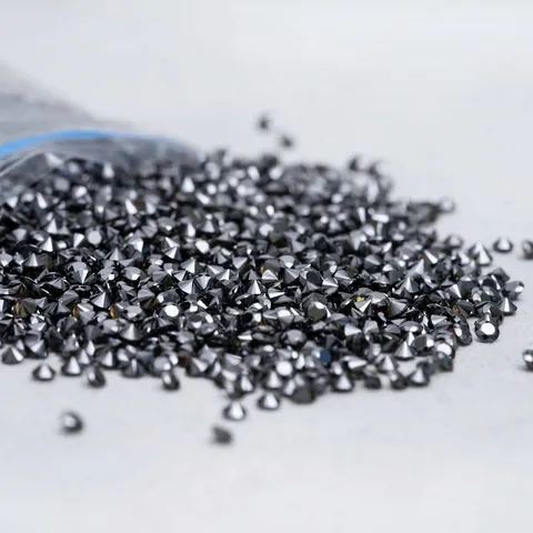 Runde Schwarze Moissanit Lose Steine Melee Diamanten VVS Brillantschliff Synthetischer Moissanit Für Schmuckherstellung Ringfassung Schmuck