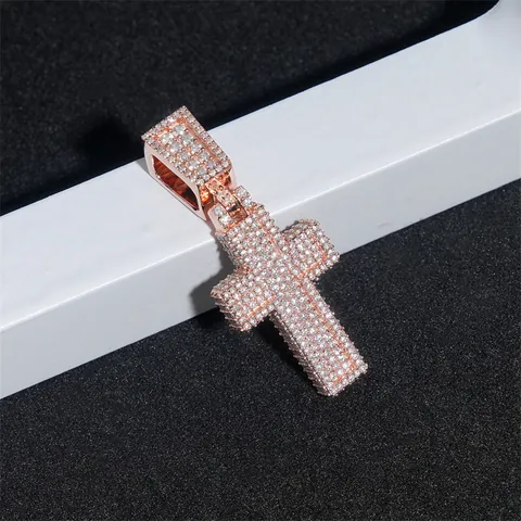 GRA 925 Sterling Silver Moissanite Cross Pendant For Men Women Hip Hop Full Iced Out Jewelry Pendant Only Without Chain