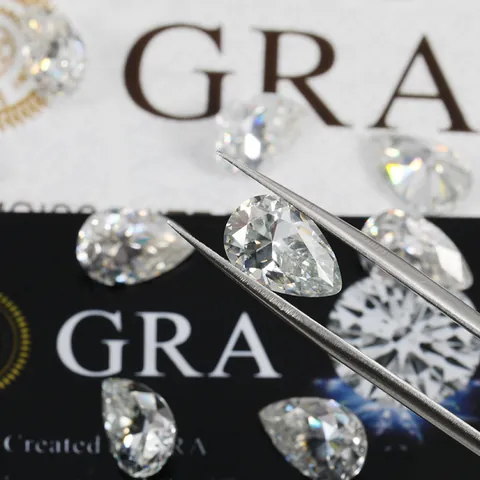 Taille Poire Couleur GH Moissanite Pierre en Vrac Forme Goutte Clarté VVS Diamant Alternative Avec Certificat Serti Bijoux