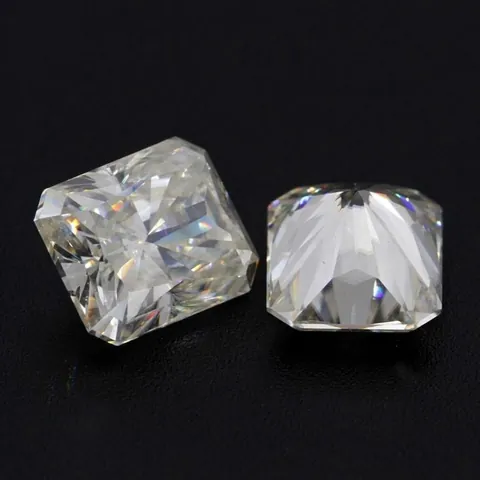Taille Radiant Couleur GH Moissanite Pierre En Vrac Clarté VVS Gemme Cultivée En Laboratoire Certificat GRA Pour Bijoux