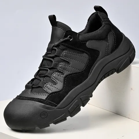 Scarpe da Trekking da Uomo All'aperto in Crostata di Cuoio Antiscivolo Resistenti All'usura Sneakers Casual Taglie Forti Scarponi da Montagna