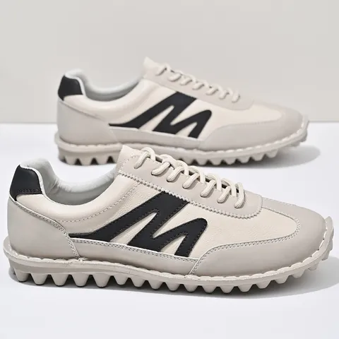 Men's Retro GAT Sneakers Casual Soft Sole Sports Shoes Lightweight Microfiber Rubber Sole Fashion Trainer For Walking Daily
