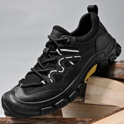 Heren Outdoor Wandelschoenen Zomer Ademend Mesh Sportschoenen Antislip Slijtvaste Bergbeklimmen Schoenen Casual Schoenen