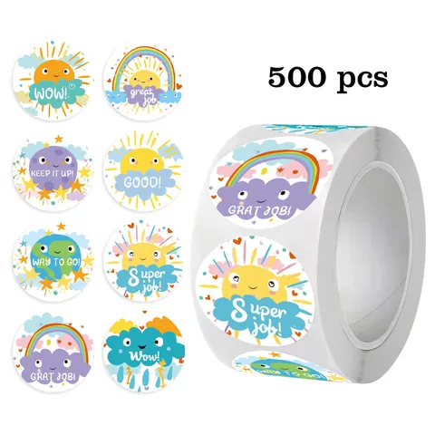 Autocollants de Récompense de Dessin Animé Pour Enfants Enseignants Étudiants Encouragement Autocollants de Motivation École