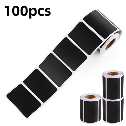 Rollo de Etiquetas de Pizarra Impermeables Pegatinas de Pizarra Removibles para Frascos de Cocina Contenedores de Despensa Etiquetas