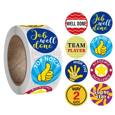 Roll Of Children Reward Motivational Stickers Round Encouragement Labels For Teachers Students Classroom Reward School Stationery Stickers Gift