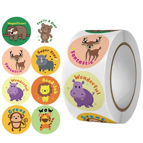 Cartoon Animal Reward Stickers For Kids Teachers Motivational Incentive Labels For Classroom School Home Education Decoration