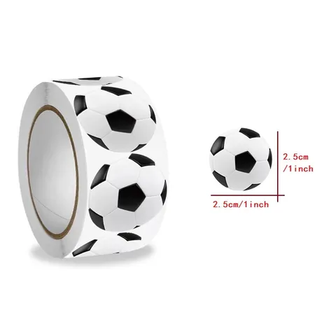 Autocollants de Récompense Sports Ballon Football Basketball Volleyball Baseball Étiquettes Rondes Décoration Salle de Classe Enfants