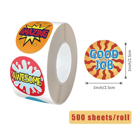 Reward Stickers For Kids Teachers Cartoon Pattern Incentive Label Stickers For School Classroom Office Decor