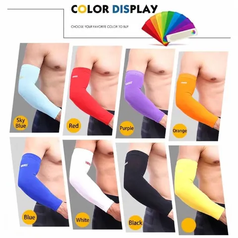 Professional Sports Compression Arm Sleeves For Basketball Cycling Fitness Nylon Breathable UV Protection Elbow Support Sleeves