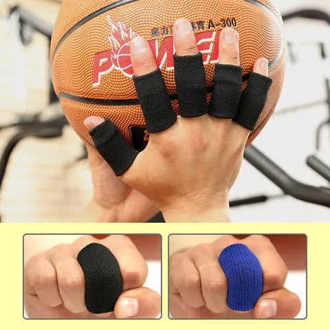 Protezioni per le Dita Sportive in Nylon a Maglia Supporto per Dita a Compressione Elastica per Basket Pallavolo Fitness Adulti