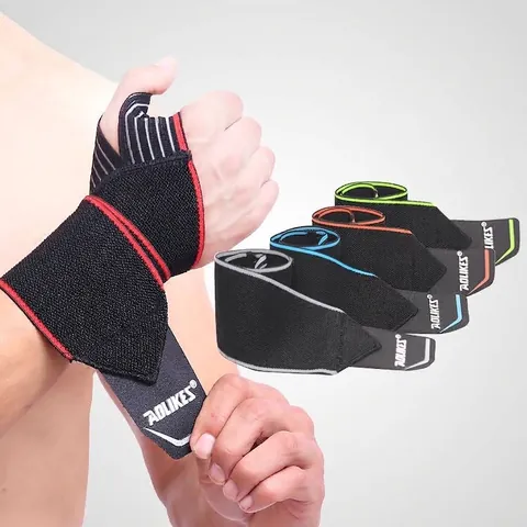 Sports Wrist Guard Bandage Wrap With Thumb Loop For Weightlifting Fitness Basketball Volleyball Wrist Support Brace Pair