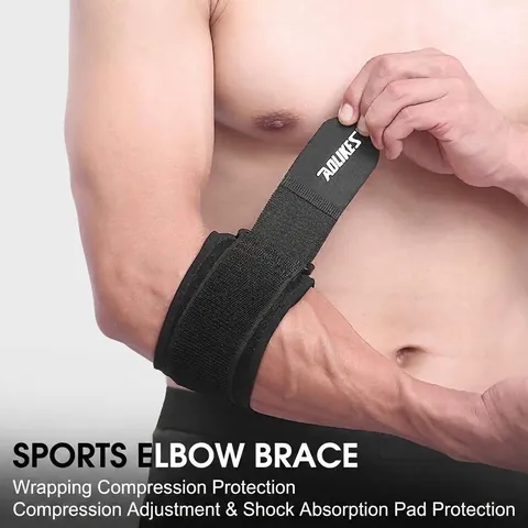 AOLIKES Coudière de Sport Réglable Respirante Compression Attelle de Coude de Tennis Pour Basketball Fitness Garde de Bras de Protection