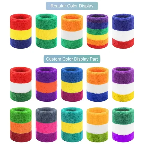 Poignet de Sport Éponge Bande de Transpiration Élastique Serviette Absorbante pour Basket-Ball Volley-Ball Gym Fitness