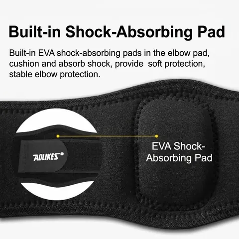 AOLIKES Adjustable Sports Elbow Pad Breathable Compression Tennis Elbow Brace For Basketball Fitness Anti-Collision Arm Guard Support Wrap