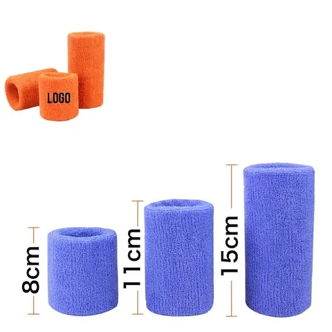 Sports Sweat Wristband Polyester Terry Cloth Absorbent Breathable Wrist Guard For Basketball Tennis Fitness Men Women