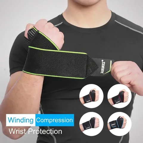 Sports Wrist Guard Bandage Wrap With Thumb Loop For Weightlifting Fitness Basketball Volleyball Wrist Support Brace Pair