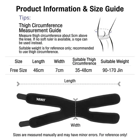 AOLIKES Nylon Adjustable Patella Knee Strap Breathable Patellar Tendon Support Band For Running Basketball Sports Gear