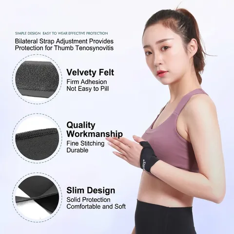 Support de Poignet et Pouce AOLIKES Ultra-mince Bracelet de Compression pour Soulager la Ténosynovite Dactylographie Badminton Volleyball Sport Adultes