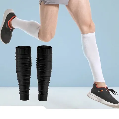 Manchons de Compression Sportifs Polyester Respirant Mince Protection Mollet Soutien pour Football Basket-ball Course Cyclisme Unisexe