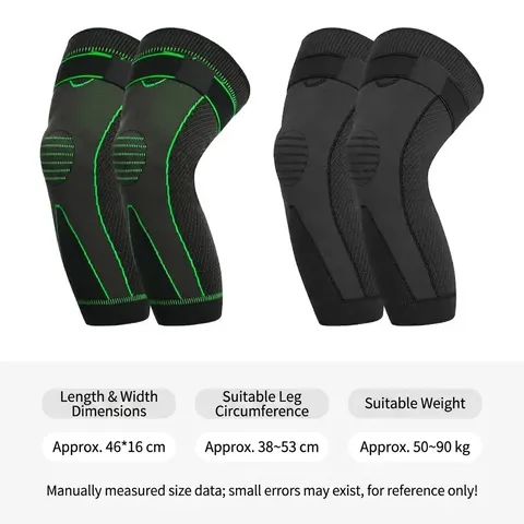 Long Compression Knee Pad Calf Sleeve Extended Support Leg Guard For Running Basketball Cycling Hiking Outdoor Sports Men Women