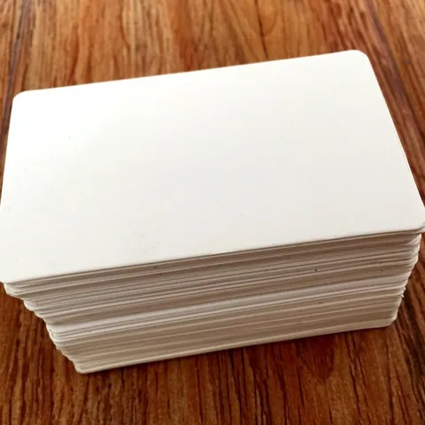 Cartes d'Étude Vierges en Papier Cartonné Marque-pages DIY Coins Arrondis Cartes de Message Notes d'Étude pour Étudiants Bureau