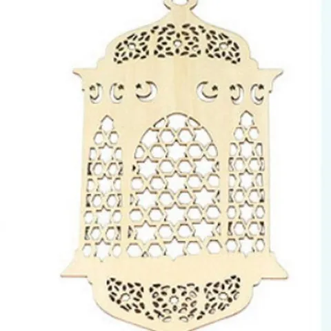 Ramadan Hölzern Mond Stern Laterne Hängende Ornamente Lasergeschnitten Holz Handwerk Dekorationen Für Eid Mubarak Haus Büro Party