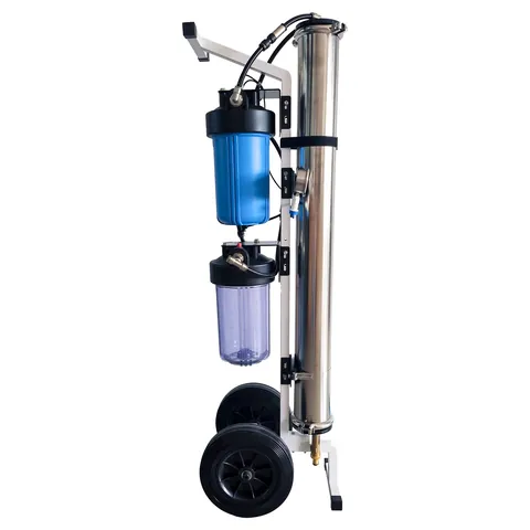 Professional Portable Stainless Steel 3-Stage Reverse Osmosis DI Pure Water Filtration System For Window Car Wash Solar Cleaning