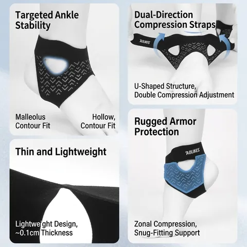 Ultra Thin Breathable Compression Ankle Support Brace For Sports Running Basketball Adjustable Elastic Nylon Ankle Guard Sleeve For Men Women