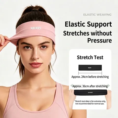 Bandeau de Sport Élastique Respirant Hommes Femmes Évacuation Transpiration Bandeau Cheveux Antidérapant Running Fitness Yoga