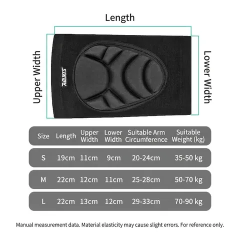 Anti-Collision Sport Elbow Pads With Thick Sponge Cushion Protective Gear For Dancing Skating Volleyball Unisex Black