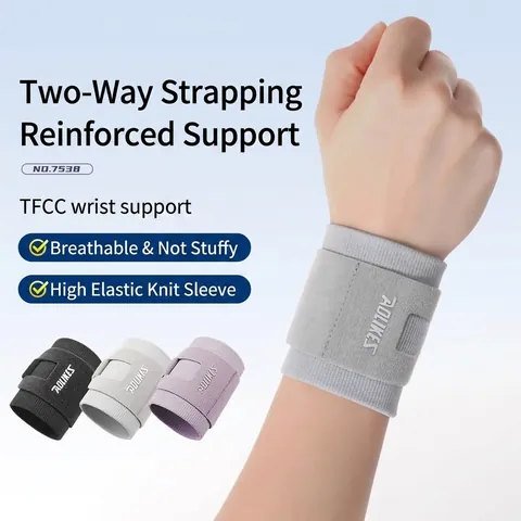 AOLIKES Adjustable Sports Compression Wristband Breathable Nylon Wrist Support for Gym Fitness Weightlifting Relief For Men Women