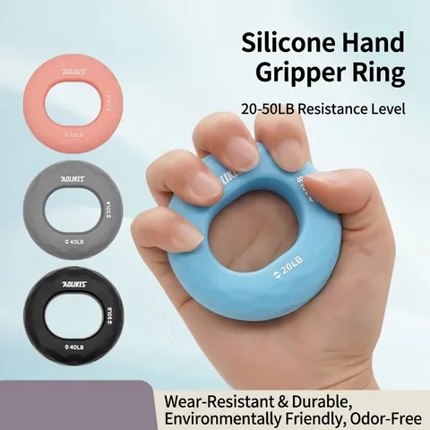 Anillo de Agarre de Silicona Ejercitador de Dedos Doble Resistencia Antideslizante Ejercitador de Mano para Entrenamiento de Fuerza Alivio del Estrés Equipo de Fitness