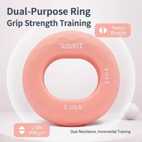 Anillo de Agarre de Silicona Ejercitador de Dedos Doble Resistencia Antideslizante Ejercitador de Mano para Entrenamiento de Fuerza Alivio del Estrés Equipo de Fitness