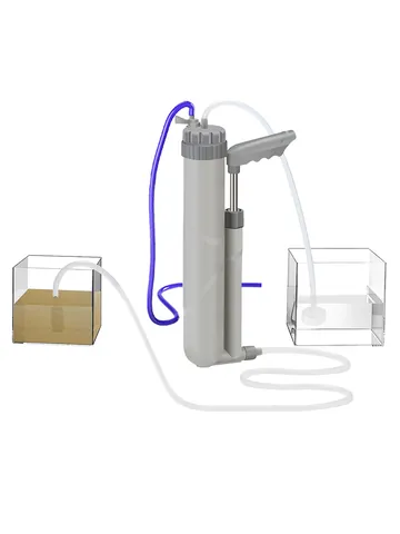 Tragbarer Outdoor Wasserfilter Handpumpe Manueller Ultrafiltration UF Luftreiniger Überleben Notfall Camping Wanderausrüstung Armeegrün