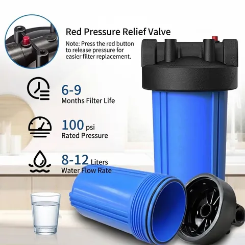 RV Wasserfilter System 3-Stufig Hocheffizienter Wasserreiniger Mit Halterung Für RV Camping Outdoor Entfernt Schwermetalle Chlor Sedimente