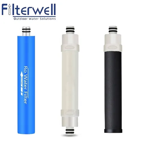 Cartuccia di Ricambio per Filtro dell'Acqua Filterwell 1812 a Fibre Cave Ultrafiltrazione Membrana RO per Purificatori d'Acqua Portatili Casa Esterno